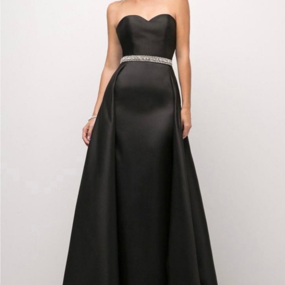 Black Strapless Prom Party Evening Dress 257